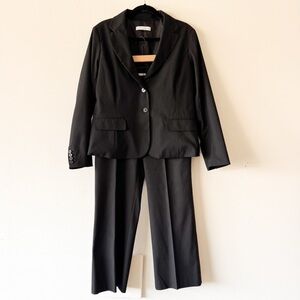 New York & Company Black Pinstripe Suit Set Size 14